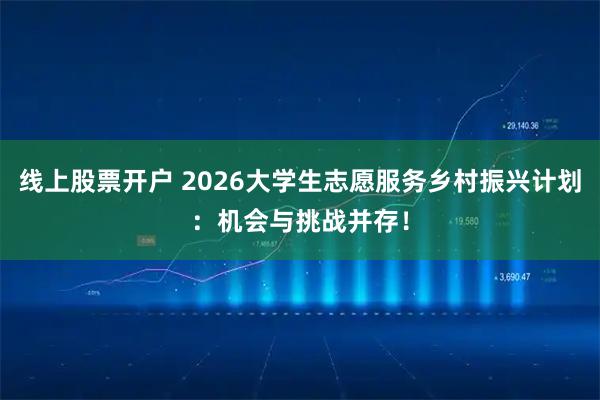 线上股票开户 2026大学生志愿服务乡村振兴计划:机会与挑战并存!